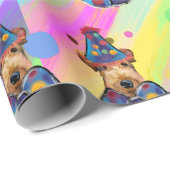 AIREDALE TERRIER CADEAUPAPIER (Rol Hoek)