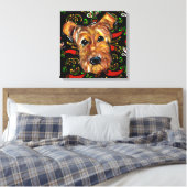 AIREDALE TERRIER CANVAS AFDRUK (Insitu (Slaapkamer))