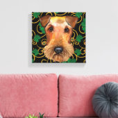 Airedale Terrier Canvas Afdruk (Insitu (Woonkamer))