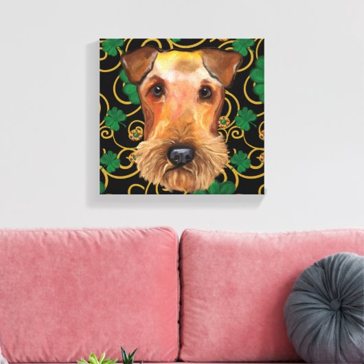 Airedale Terrier Canvas Afdruk (Insitu (Woonkamer))