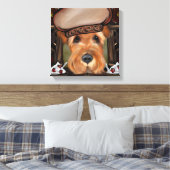 AIREDALE TERRIER CANVAS AFDRUK (Insitu (Slaapkamer))