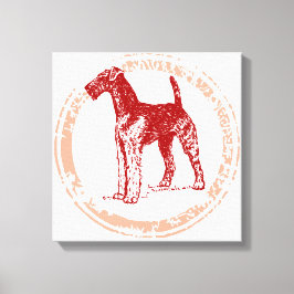 Airedale Terrier Canvas Afdruk