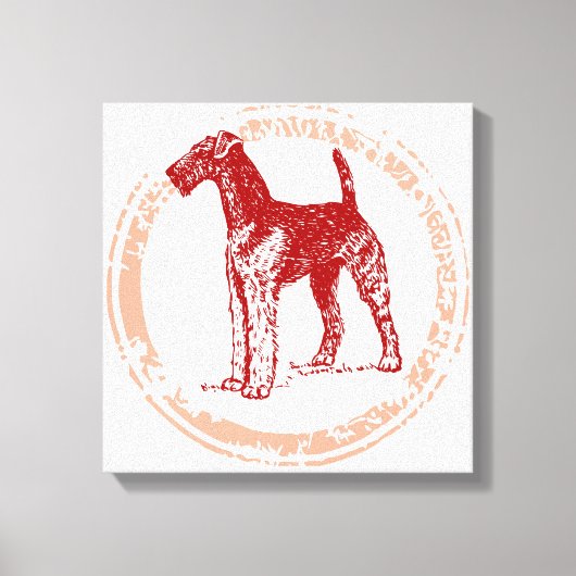 Airedale Terrier Canvas Afdruk (Voorkant)