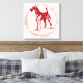 Airedale Terrier Canvas Afdruk (Insitu (Slaapkamer))