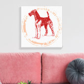 Airedale Terrier Canvas Afdruk (Insitu (Woonkamer))