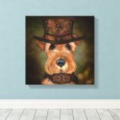AIREDALE TERRIËR CANVAS AFDRUK (Insitu (Houten vloer))