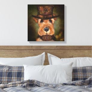 AIREDALE TERRIËR CANVAS AFDRUK