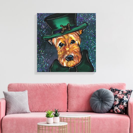 AIREDALE TERRIER CANVAS AFDRUK (Insitu (Woonkamer))