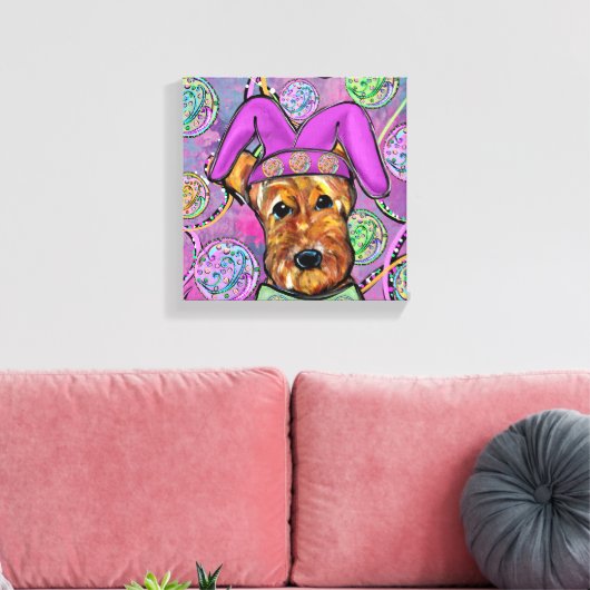 AIREDALE TERRIER CANVAS AFDRUK (Insitu (Woonkamer))