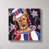 AIREDALE TERRIER CANVAS AFDRUK (Voorkant)