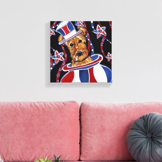 AIREDALE TERRIER CANVAS AFDRUK (Insitu (Woonkamer))