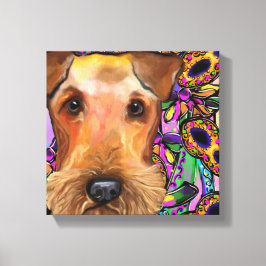 AIREDALE TERRIER CANVAS AFDRUK