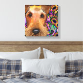 AIREDALE TERRIER CANVAS AFDRUK (Insitu (Slaapkamer))