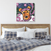 AIREDALE TERRIER CANVAS AFDRUK (Insitu (Slaapkamer))