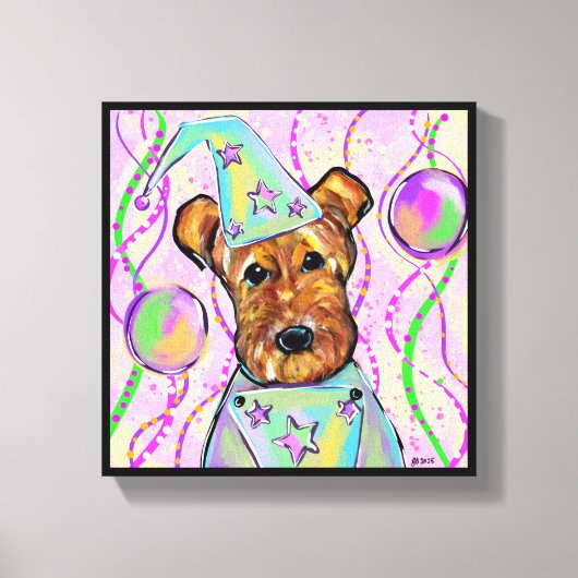 AIREDALE TERRIER CANVAS AFDRUK (Voorkant)