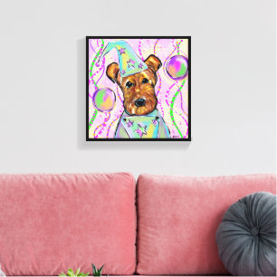 AIREDALE TERRIER CANVAS AFDRUK