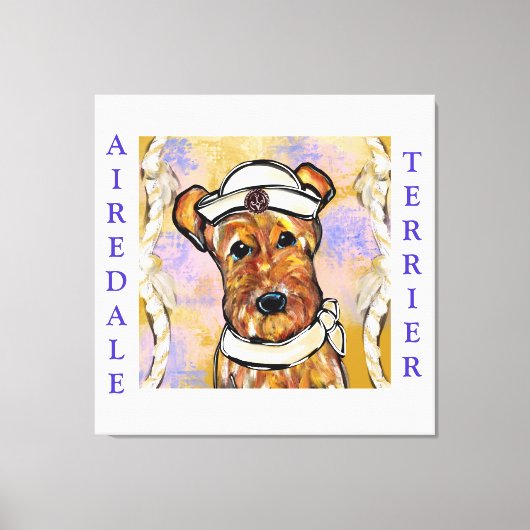 AIREDALE TERRIER CANVAS AFDRUK (Voorkant)