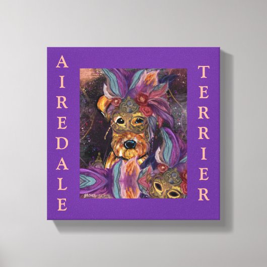 AIREDALE TERRIER CANVAS AFDRUK (Voorkant)