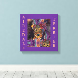 AIREDALE TERRIËR   CANVAS AFDRUK