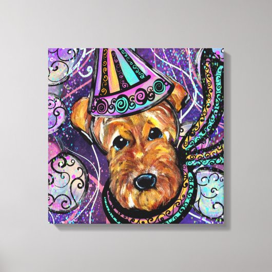  AIREDALE TERRIËR    CANVAS AFDRUK (Voorkant)