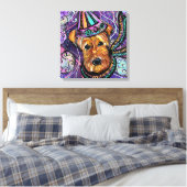  AIREDALE TERRIËR    CANVAS AFDRUK (Insitu (Slaapkamer))