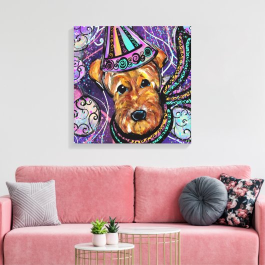 AIREDALE TERRIËR CANVAS AFDRUK (Insitu (Woonkamer))