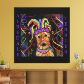 AIREDALE TERRIER CANVAS AFDRUK (Insitu (Woonkamer))
