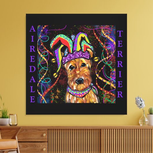 AIREDALE TERRIER CANVAS AFDRUK (Insitu (Woonkamer))