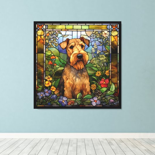 Airedale Terrier Canvas Art (Insitu (Houten vloer))