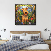 Airedale Terrier Canvas Art Afdruk (Insitu (Slaapkamer))