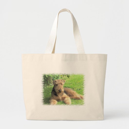 Airedale Terrier Canvas Bag Grote Tote Bag (Voorkant)