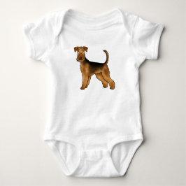 Airedale Terrier Cartoon Bingley Terrier Schattige Romper