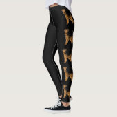 Airedale Terrier Cartoon Hond Bingley Terrier Zwar Leggings (Links)
