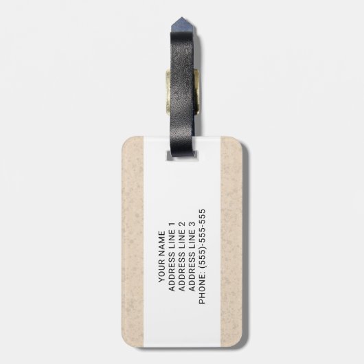 Airedale Terrier Cartoon Hond met aangepaste tekst Bagagelabel (Achterkant verticaal)