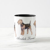 Airedale Terrier Ceramic Mok (Midden)