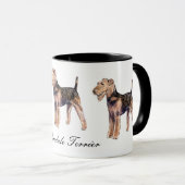 Airedale Terrier Ceramic Mok (Voorkant rechts)