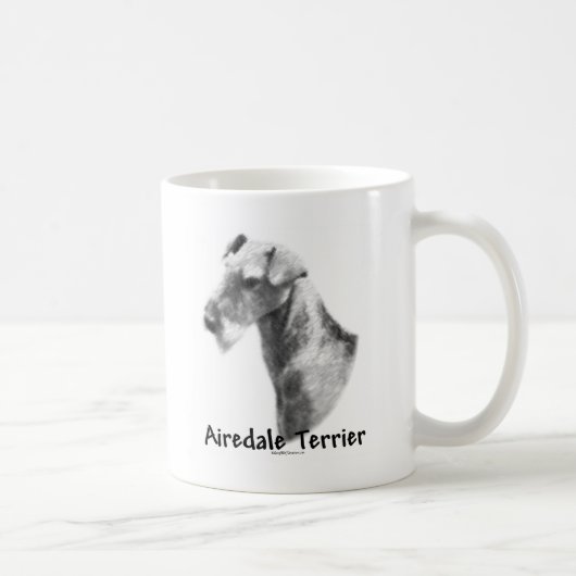 Airedale Terrier Charcoal Koffiemok (Rechts)