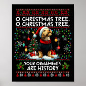 Airedale Terrier Christmas Tree Decorations Dog Lo Poster (Voorkant)
