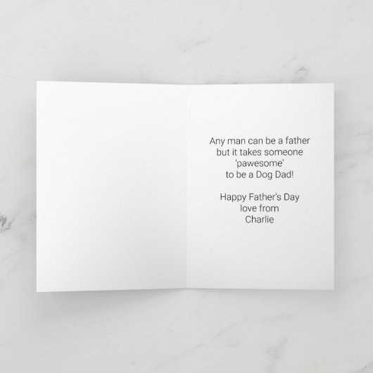 Airedale Terrier Custom Dog Dad Vaderdag Kaart (Binnen)