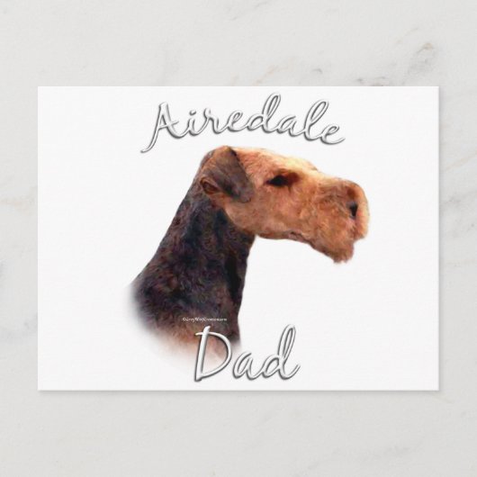 Airedale Terrier Dad 2 Briefkaart (Voorkant)
