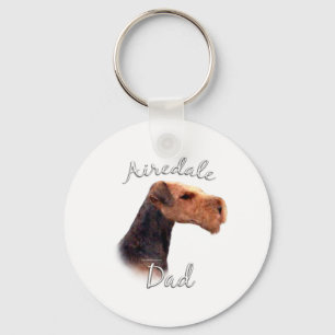 Airedale Terrier Dad 2 Sleutelhanger