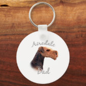 Airedale Terrier Dad 2 Sleutelhanger (Voorkant)