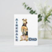 Airedale Terrier Dad 4 Briefkaart (Staand voorkant)