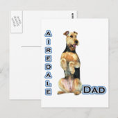 Airedale Terrier Dad 4 Briefkaart (Voorkant / Achterkant)