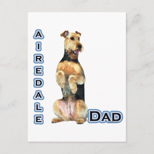 Airedale Terrier Dad 4 Briefkaart (Voorkant)