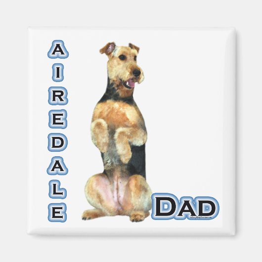 Airedale Terrier Dad 4 - Magneet (Voorkant)