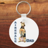 Airedale Terrier Dad 4 - Sleutelhanger (Voorkant)