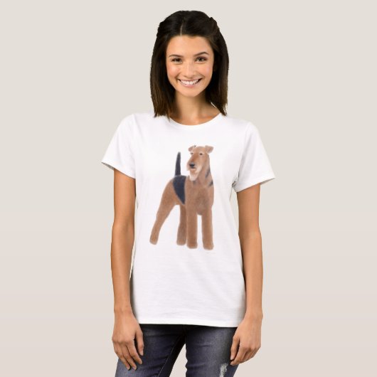 Airedale Terrier Dames Babydoll Shirt (Voorkant volledig)