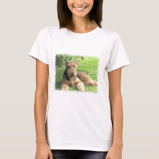 Airedale Terrier-dames uitgerust met T-Shirt (Voorkant)
