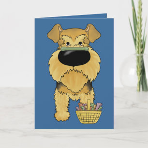Airedale Terrier - de Jacht van het Been van Feestdagen Kaart